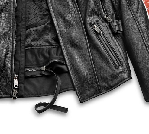 Manteau en cuir imperméable pour femme – Noir