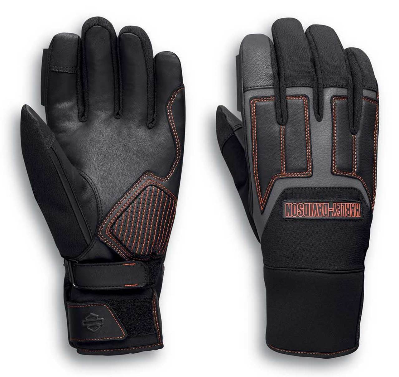 Harley-Davidson® Men's Vanocker Under Cuff Gauntlet Gloves - Black