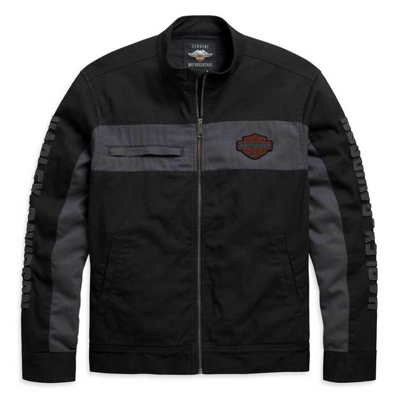 Harley-Davidson® Men’s Copperblock Canvas Casual Jacket – Black