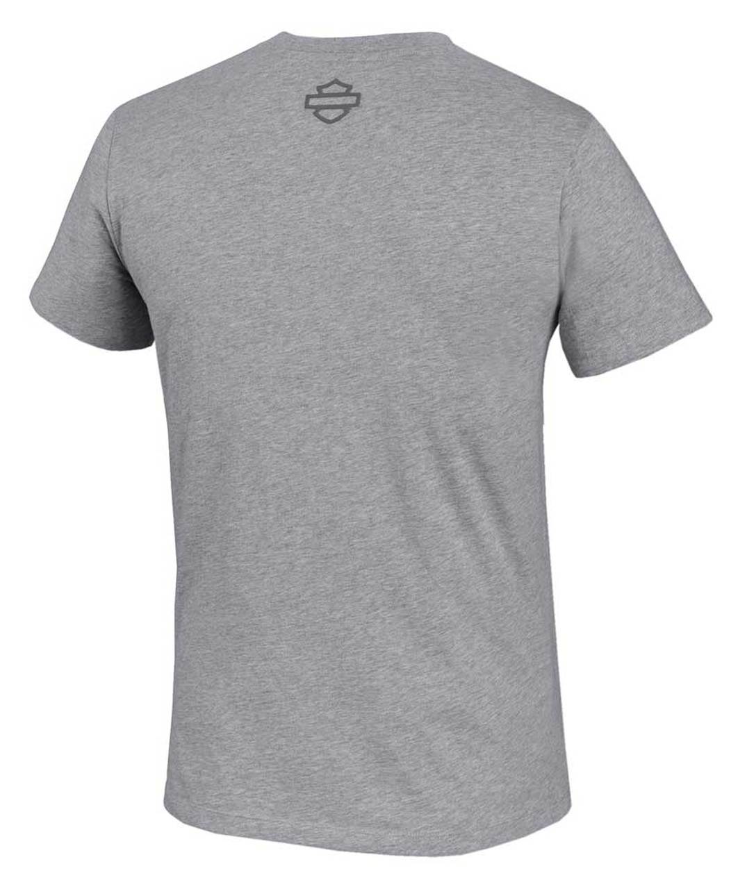 Harley-Davidson® Men’s Rubber Print Slim Fit Short Sleeve Tee – Gray