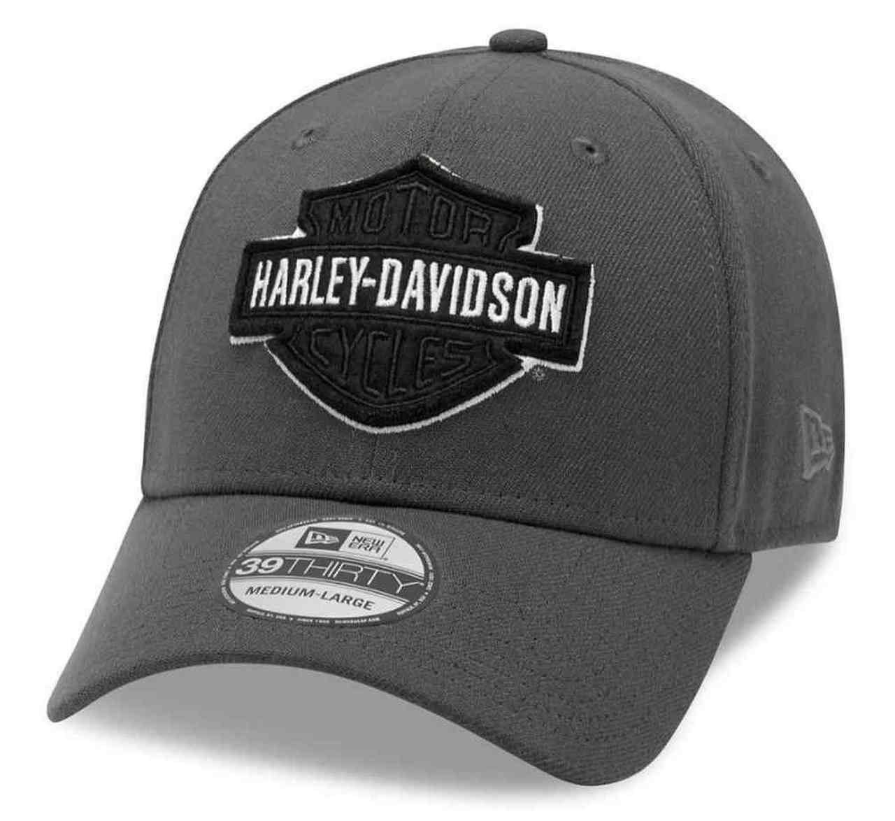 Harley-Davidson® Men's Tonal B&S Logo 39THIRTY Baseball Cap, Gray