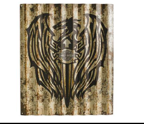 Harley Davidson sign-corrugated metal
