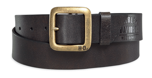 Harley Davidson brass finish buckle belt mens