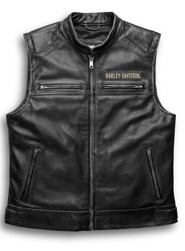 Harley Davidson Men's Passing Link Leather Vest