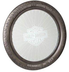 Harley Davidson etched eagle mirror