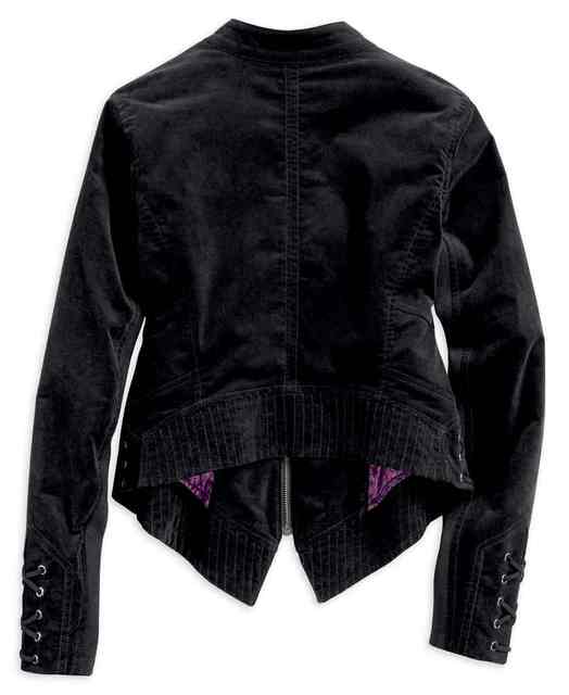 Harley-Davidson® Women’s Velour Casual Jacket w/ Sateen Lining, Black