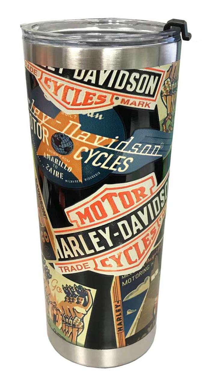 Harley-Davidson® Destinations Textured Stainless Steel Travel Mug, 24oz