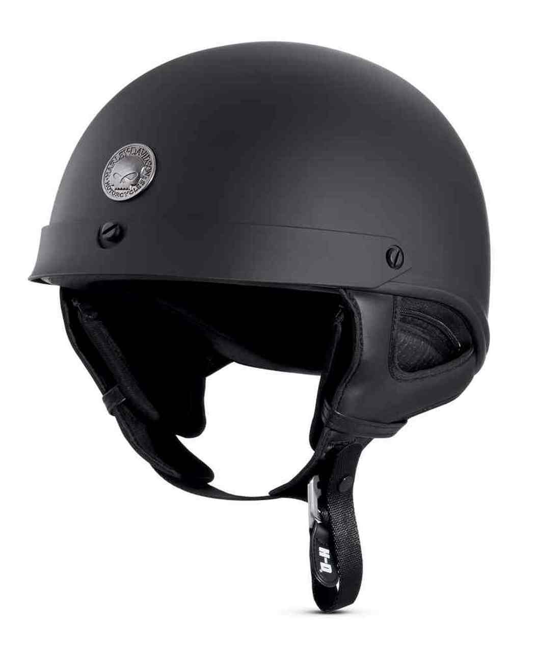 Harley-Davidson® Men’s Skull Ultra-Light J02 Half Helmet, Matte Black