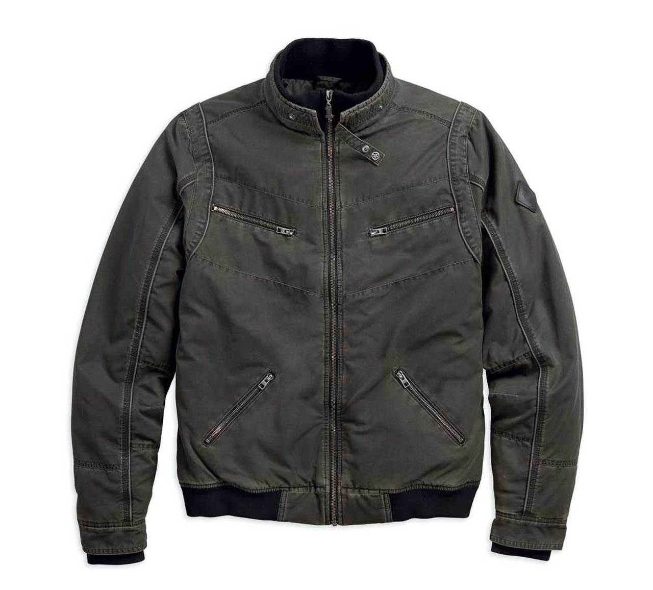 HarleyDavidson® Men’s Quilted Lining Slim Fit Zippered Bomber Jacket