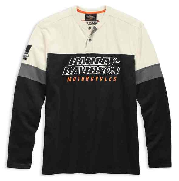 Harley-Davidson® Men’s H-D Racing Long Sleeve Colorblocked Henley
