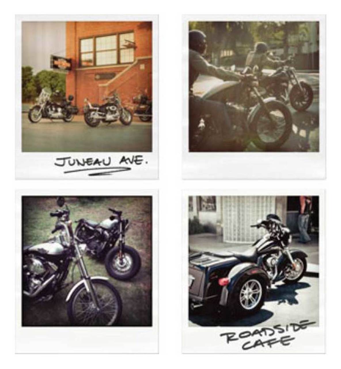 Harley-Davidson® Snapshot Wooden Cork Back Coaster Set, 8 Pack