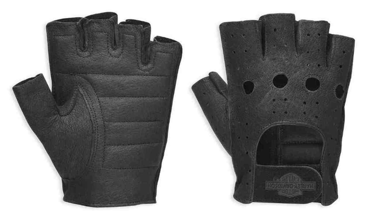 Harley-Davidson® Men's Bar & Shield Fingerless Leather Gloves