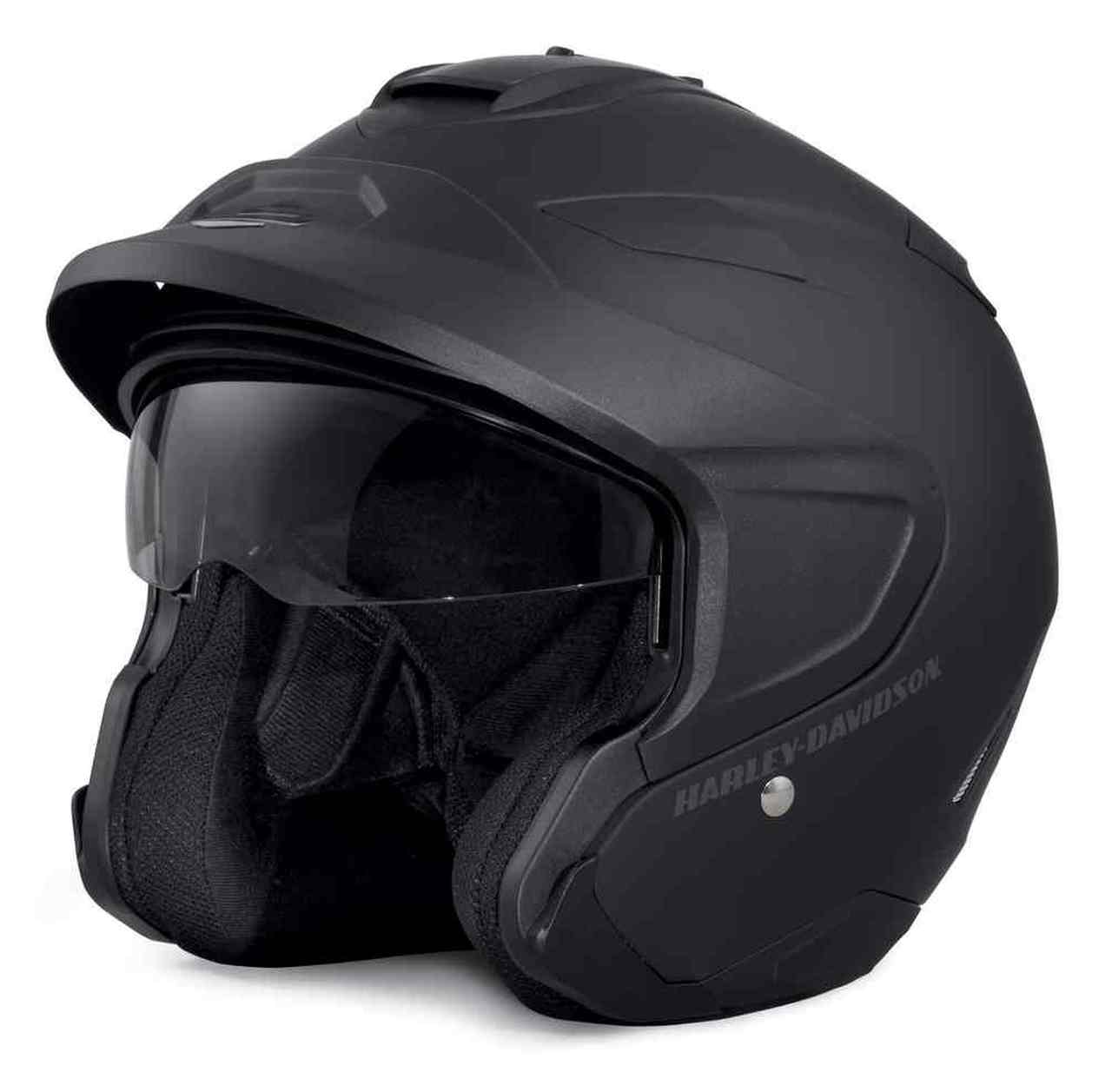 HarleyDavidson® Men’s Interchangeable Sun Shield 3/4 Helmet, Black