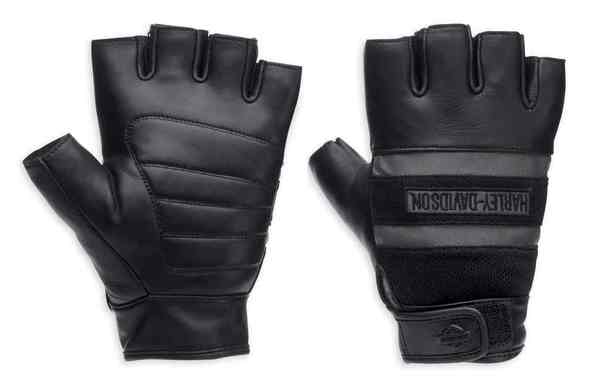 Harley-Davidson® Men's Centerline Reflective Fingerless Leather Gloves