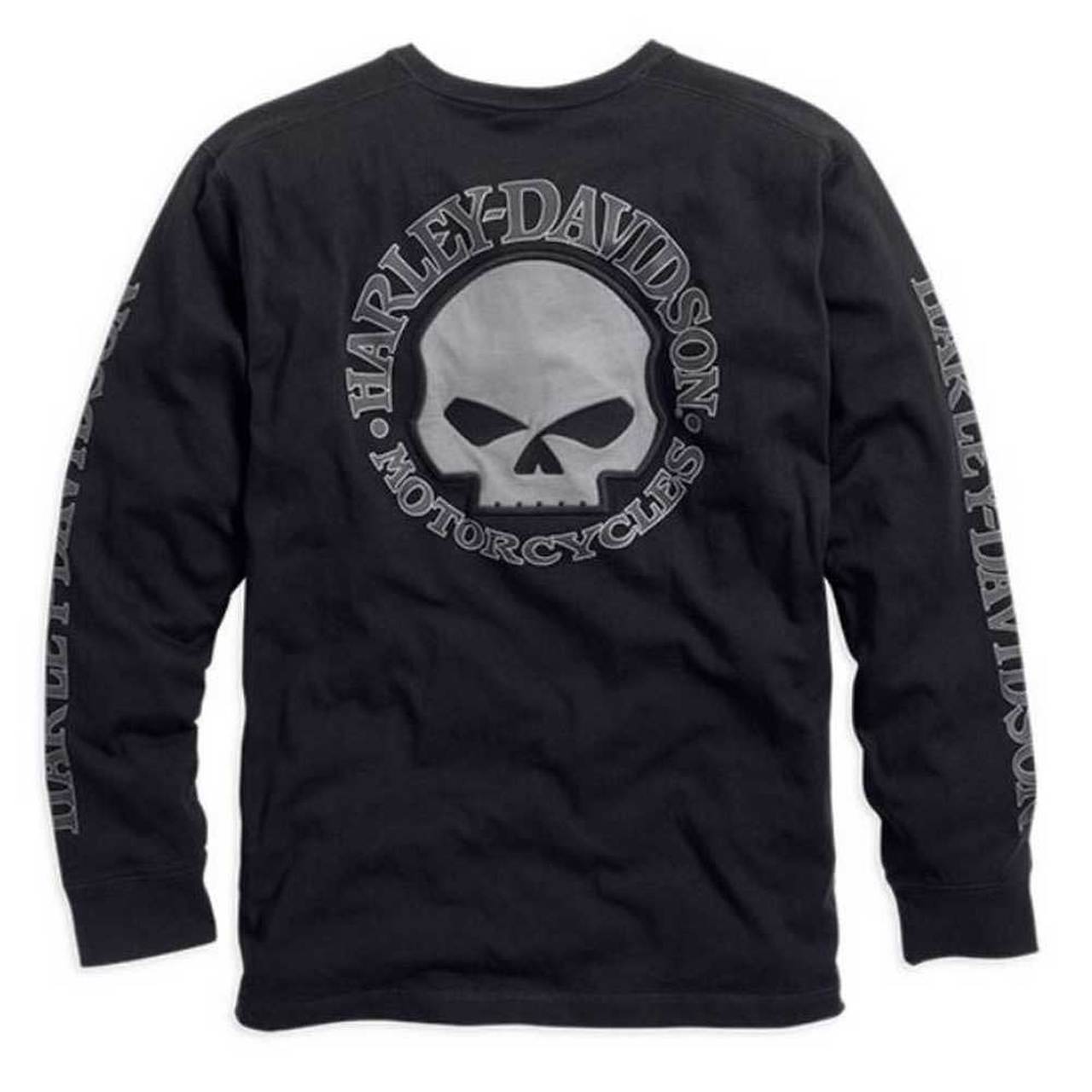 Harley-Davidson® Men’s Willie G. Skull Long Sleeve Tee Black