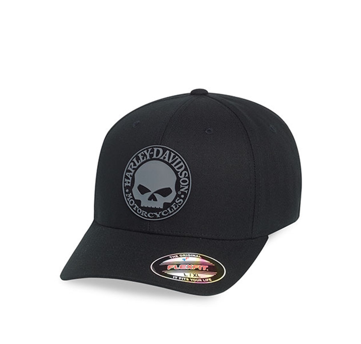 Harley-Davidson® Men’s Rubber Skull Patch Stretch Cap Hat