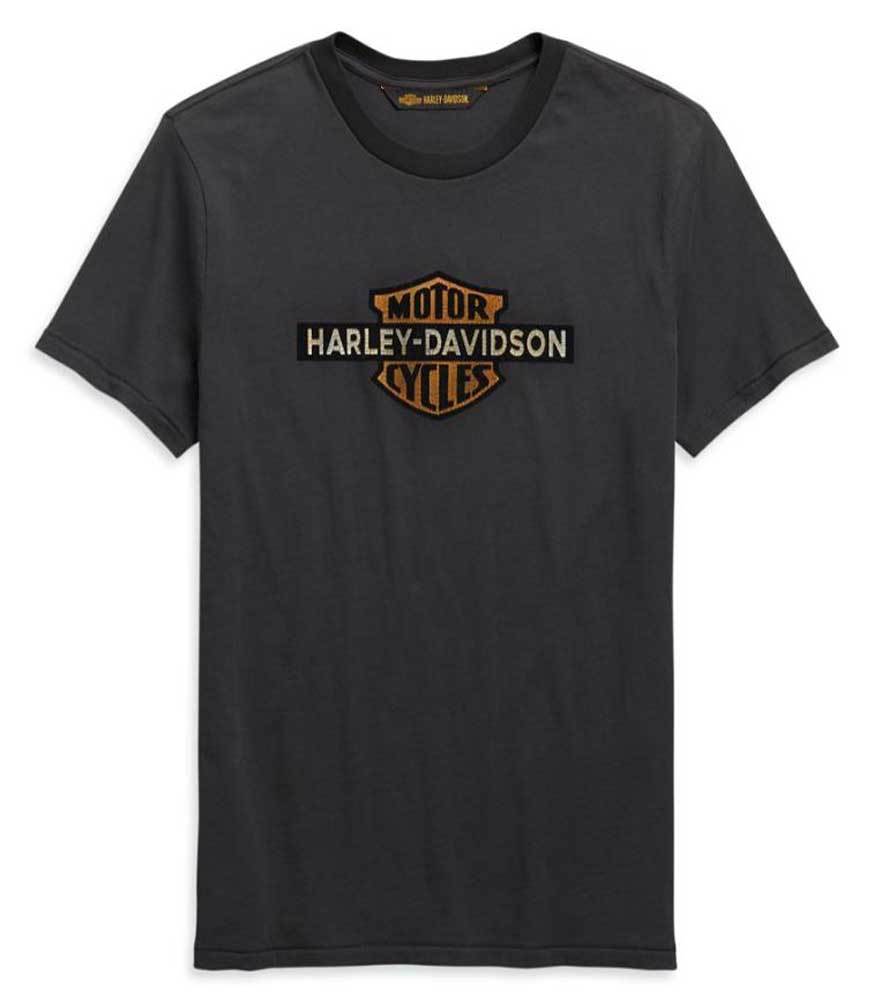 Harley-Davidson® Men’s Cracked Print Logo Short Sleeve Tee – Gray