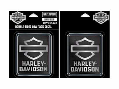 HARLEY DAVIDSON LOW TACK DECAL, INSIGNIA, SM, DOUBLE SIDED, 2 PER SHEET