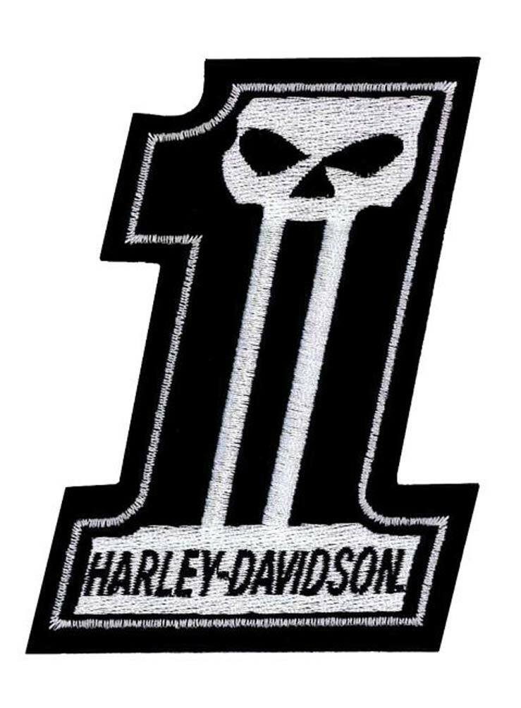 HARLEY DAVIDSON EMBLEM  #1 SKULL SM 3” W x 4” H