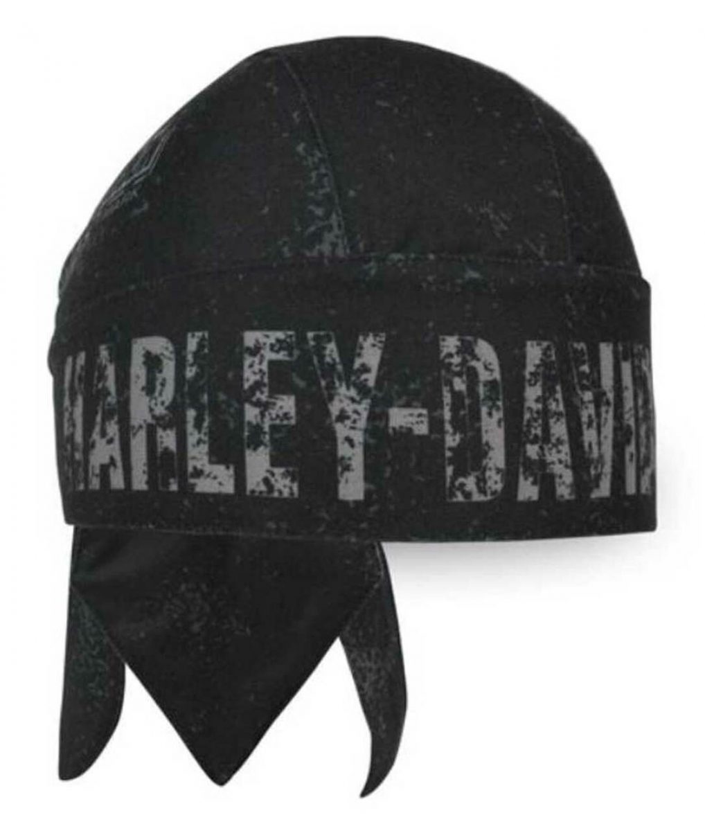 HARLEY DAVIDSON HEADWRAP, PREMIUM, BLACK 95 POLYESTER 5 SPANDEX