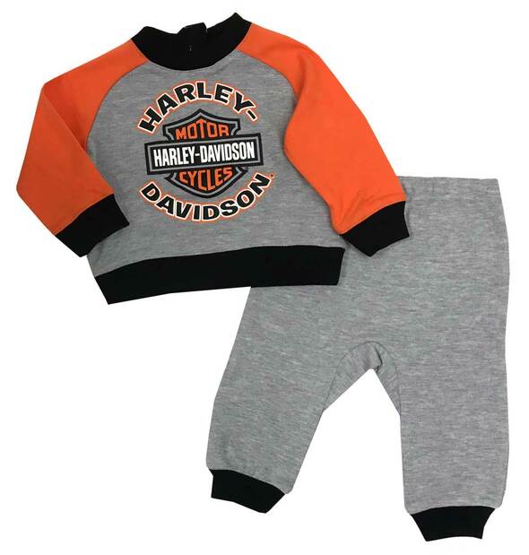 HARLEY DAVIDSON NB BOYS KNT TOP W/3D FLC PNT GREY 09 MOIS Harley