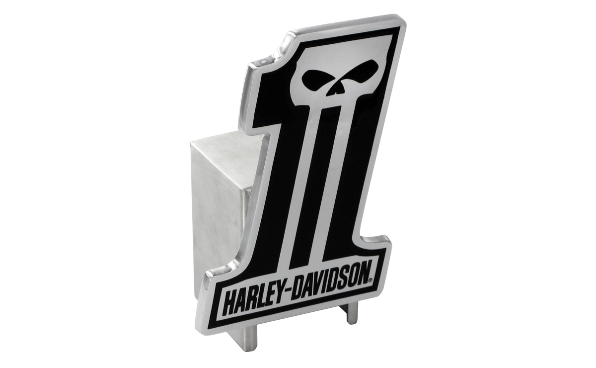 HARLEY DAVIDSON TOW BALL HITCH COVER- #1 SHAPE HD BLACK 3D