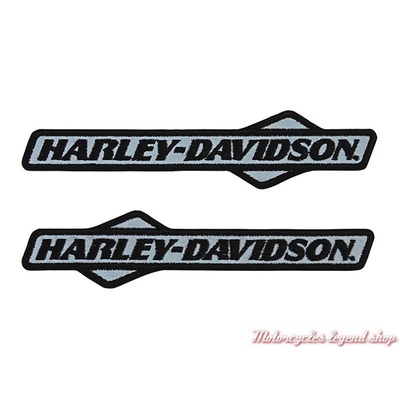 EMBLEM, TANK GRAPHIC, MD, BLACK AND SILVER, REFLECTIVE Harley