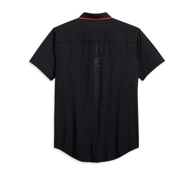 HARLEY DAVIDSON SHIRT-WOVEN,BLACK