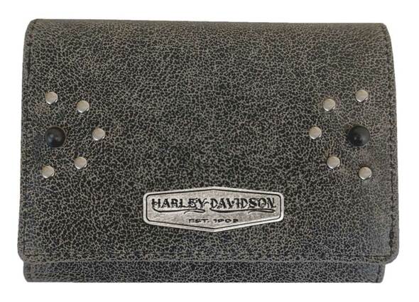 HARLEY DAVIDSON BURNISHED GARAGE 6″ TRIFOLD WALLET