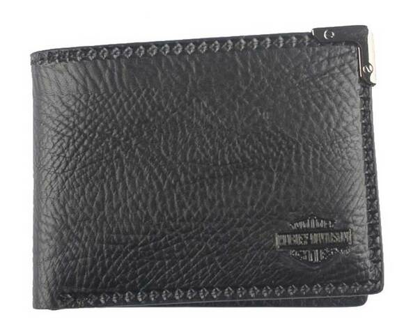 HARLEY DAVIDSON GUN METAL B&S BILLFOLD W/REMOV ID