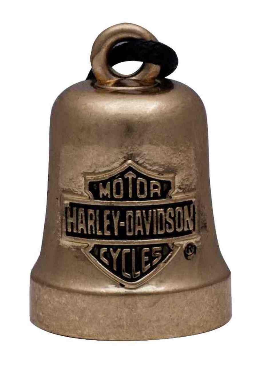 HARLEY DAVIDSON® B&S LOGO MOTORCYCLE RIDE BELL, GOLD TONE
