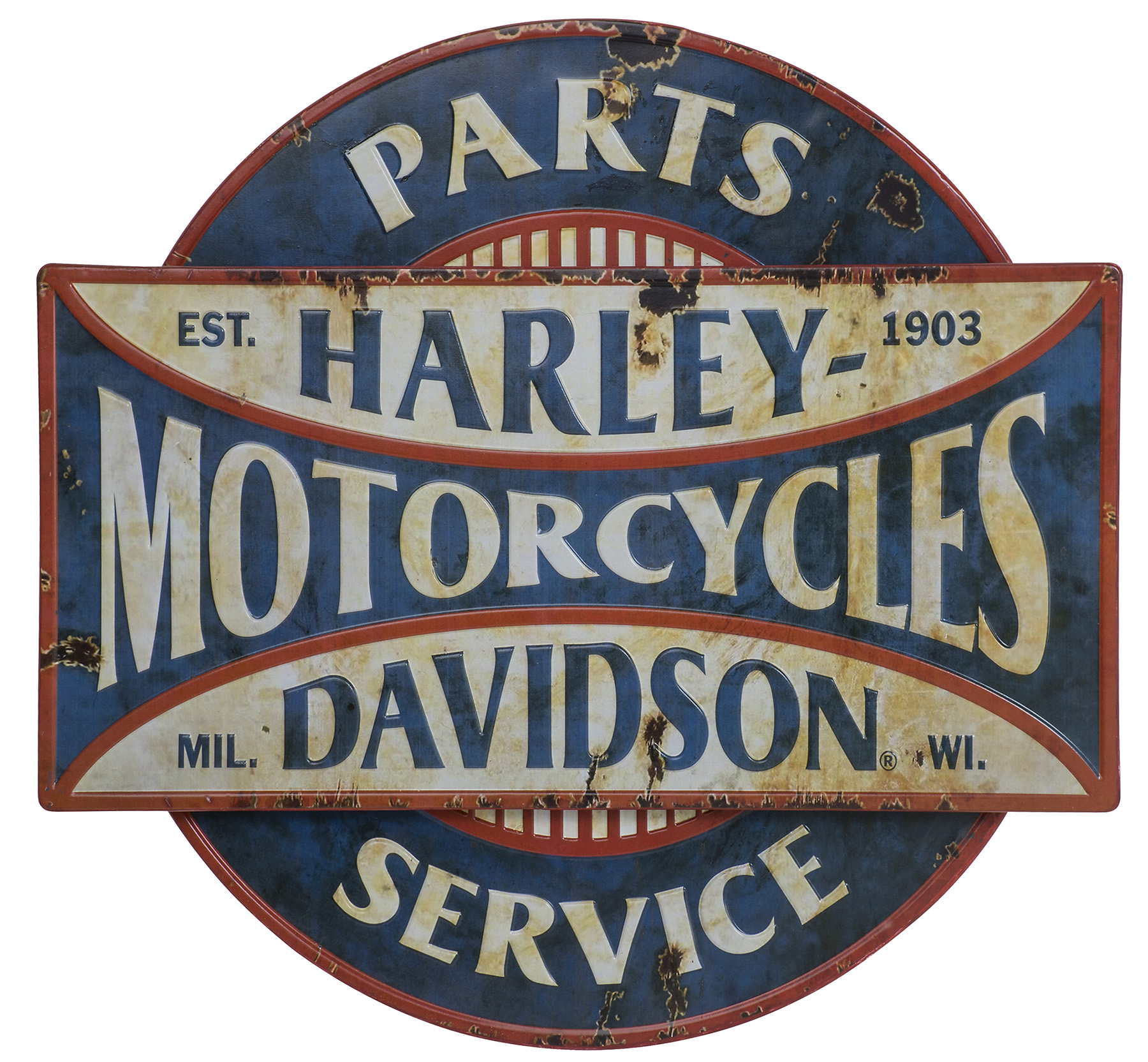 HARLEY DAVIDSON PARTS & SERVICE METAL SIGN