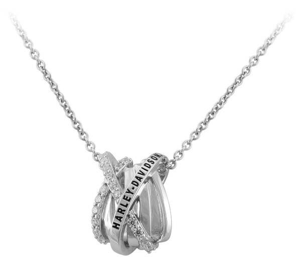 HARLEY DAVIDSON® WOMEN’S TWISTED BLING CRYSTAL NECKLACE