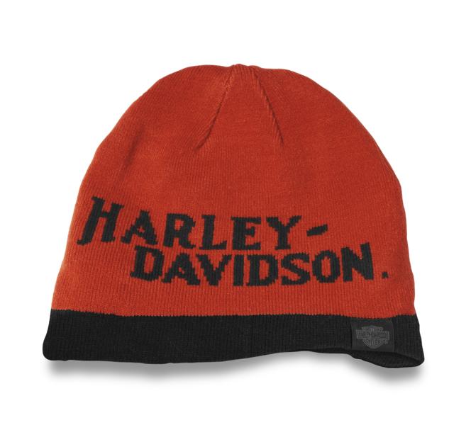 HARLEY DAVIDSON HAT-KNIT,ORANGE
