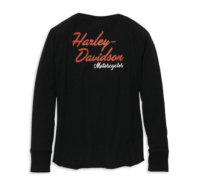 Harley Davidson women’s Iconic 1/4-Zip Front Henley