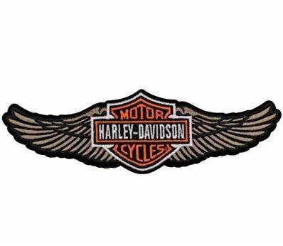 HARLEY DAVIDSON TAN STRAIGHT WINGS B&S LARGE PATCH