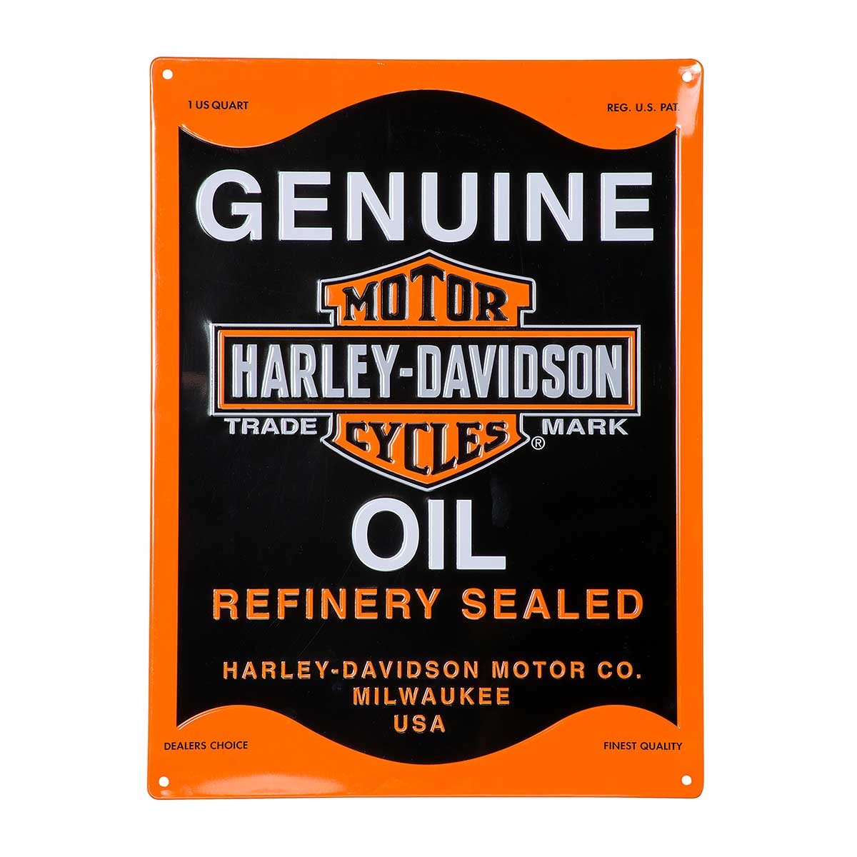 HARLEY DAVIDSON  OIL CAN TIN SIGN