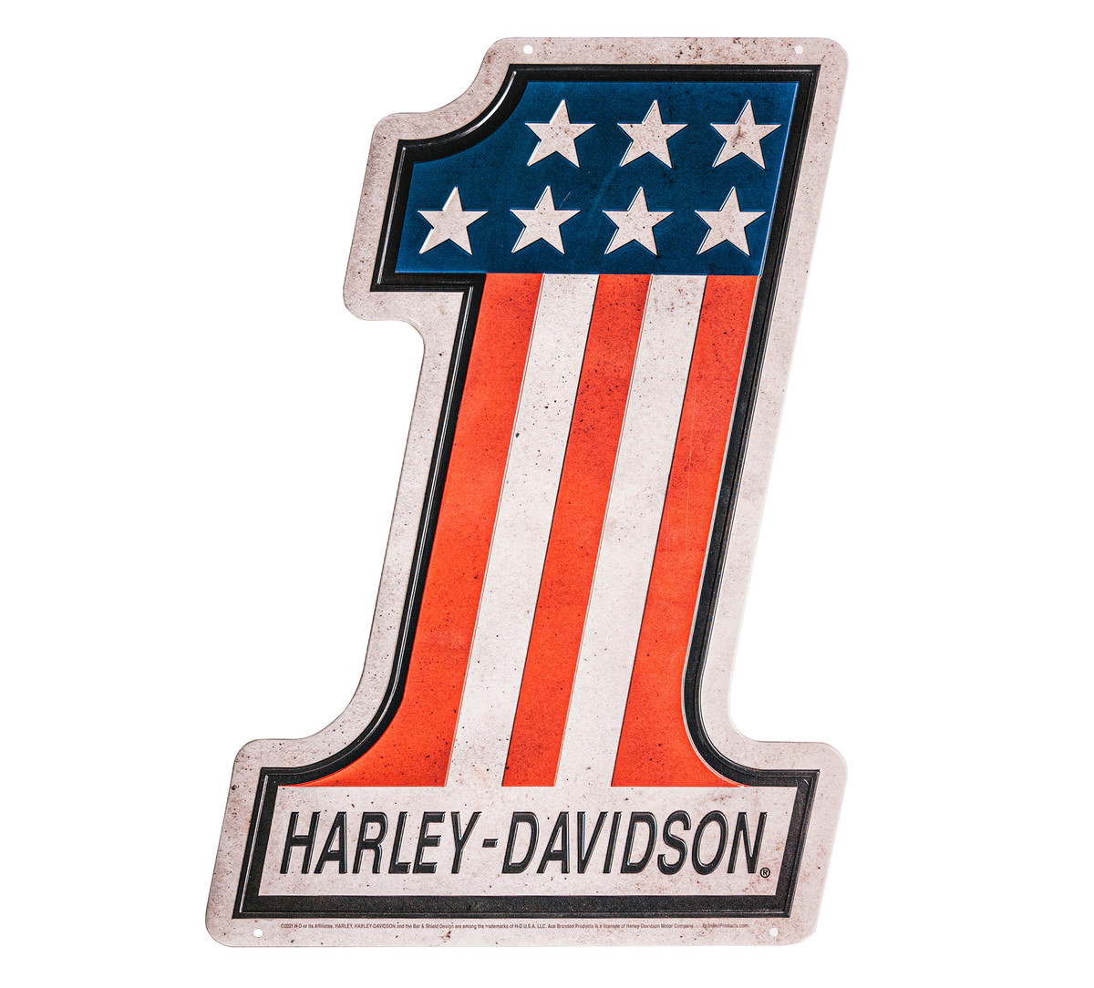 HARLEY DAVIDSON  #1 TIN SIGN