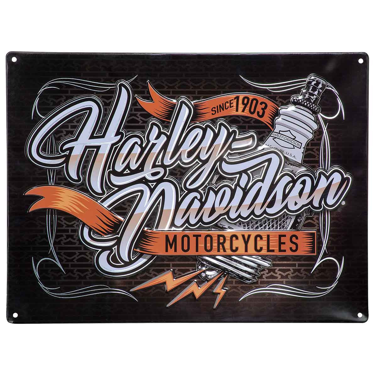 HARLEY DAVIDSON SPARK PLUG TIN SIGN