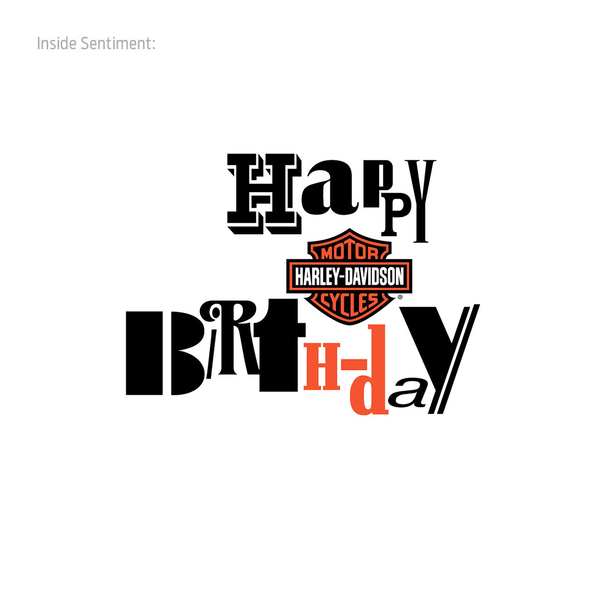 HARLEY DAVIDSON TUMBLE-BIRTHDAY CARD