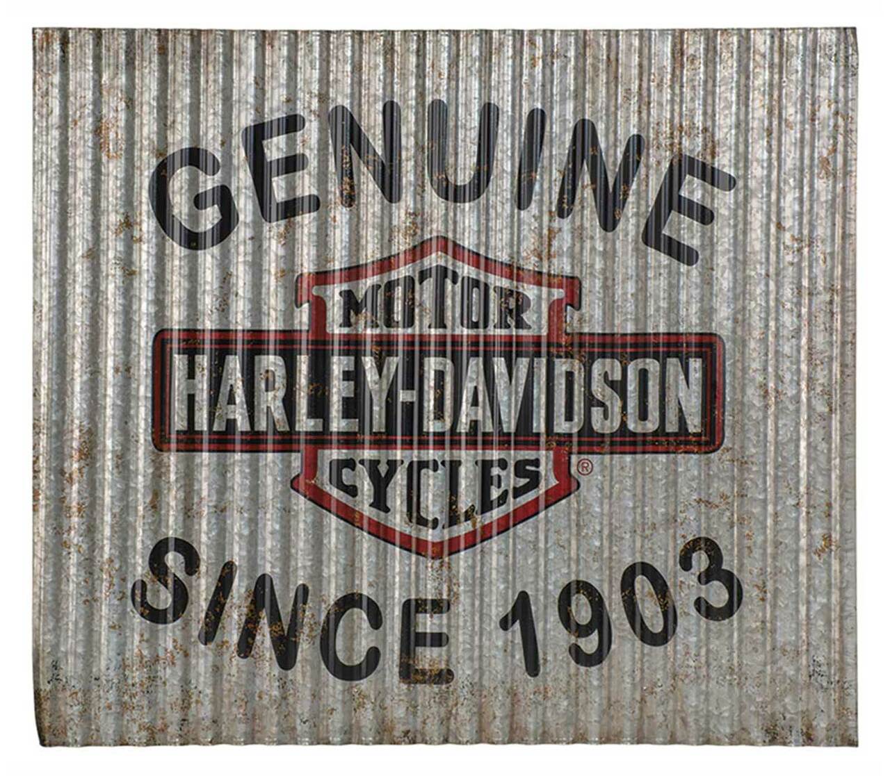 HARLEY DAVIDSON  GENUINE SINCE METAL SIGN CORRUGATED METAL SIGN