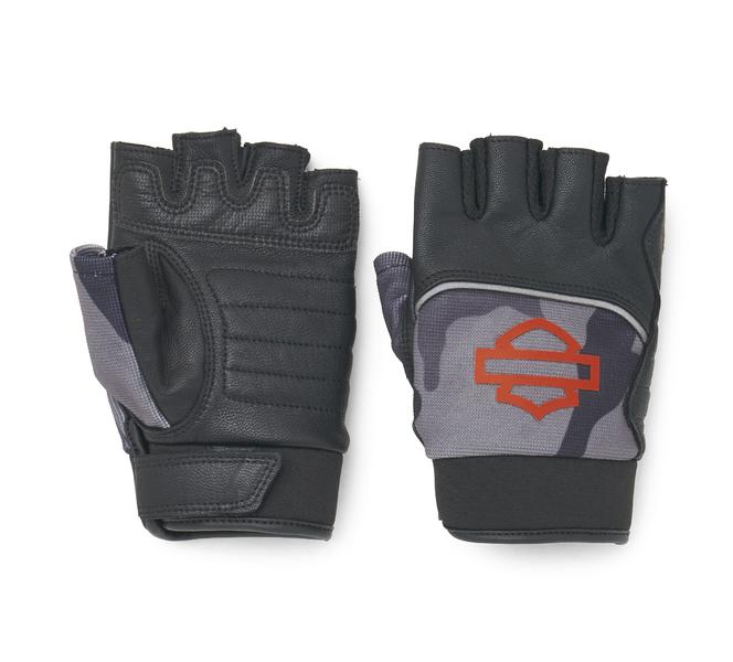 HARLEY DAVIDSON GLOVES-OPERATIVE,MIXED MEDIA,F/L,BLACK