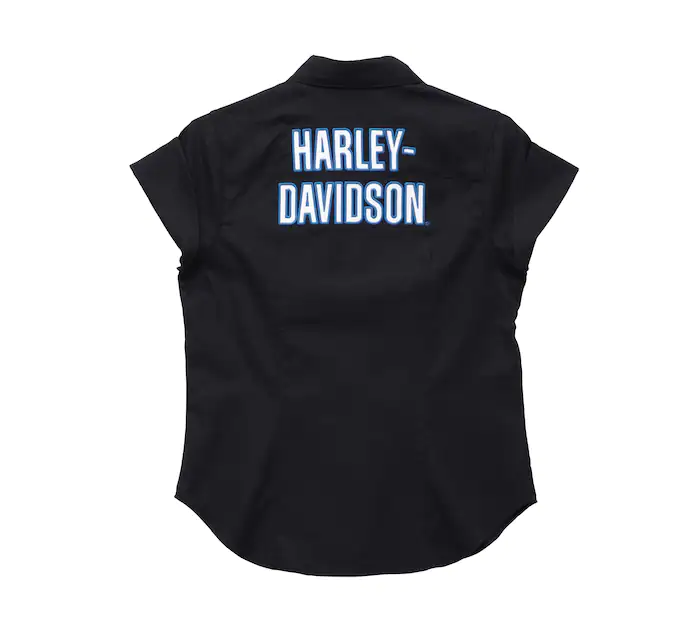 HARLEY DAVIDSON SHIRT-WOVEN,BLACK