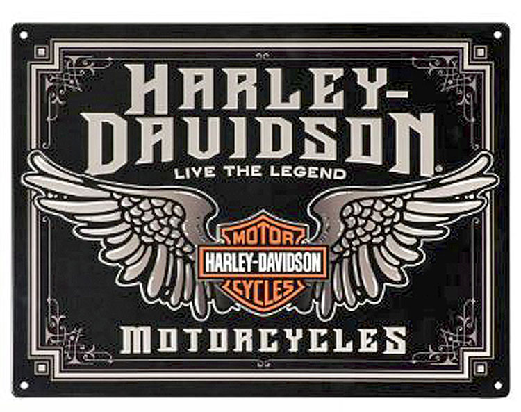Harley Davidson® Winged Bar & Shield® Tin Sign