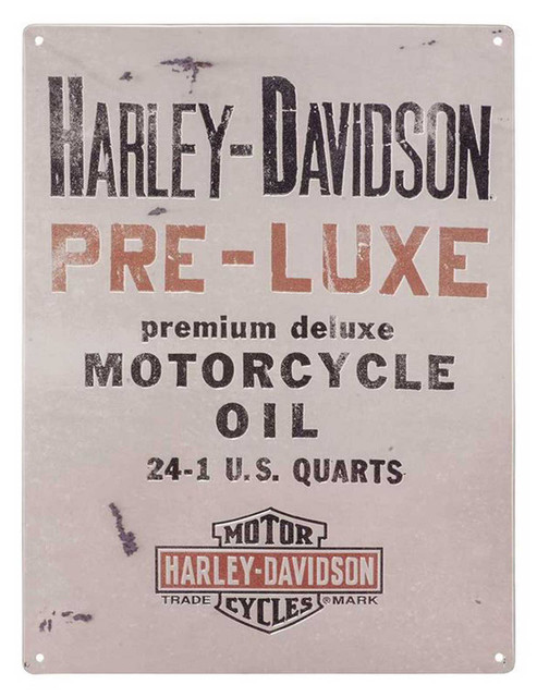 Harley-Davidson® Embossed Tin Sign, Pre-Luxe Bar & Shield Logo