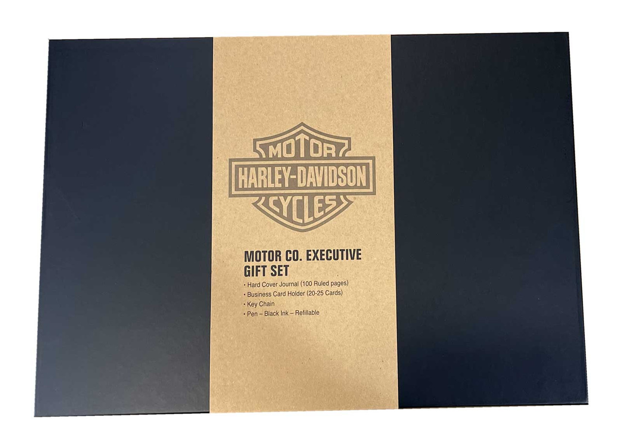 Harley-Davidson® Motor Co. Executive Office Planner & Pen Gift Set – Black