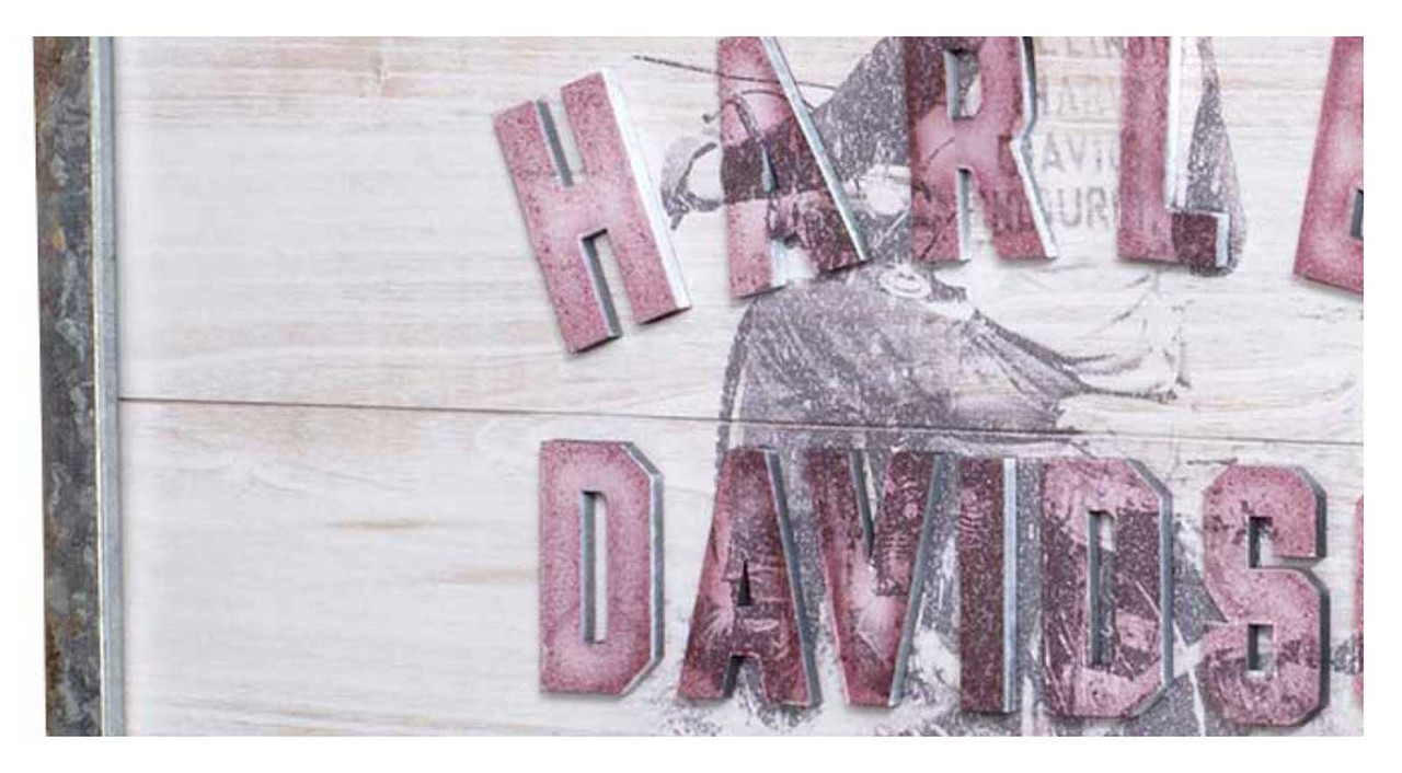 Harley-Davidson® Rider Solid Wooden Rectangle Pub Sign