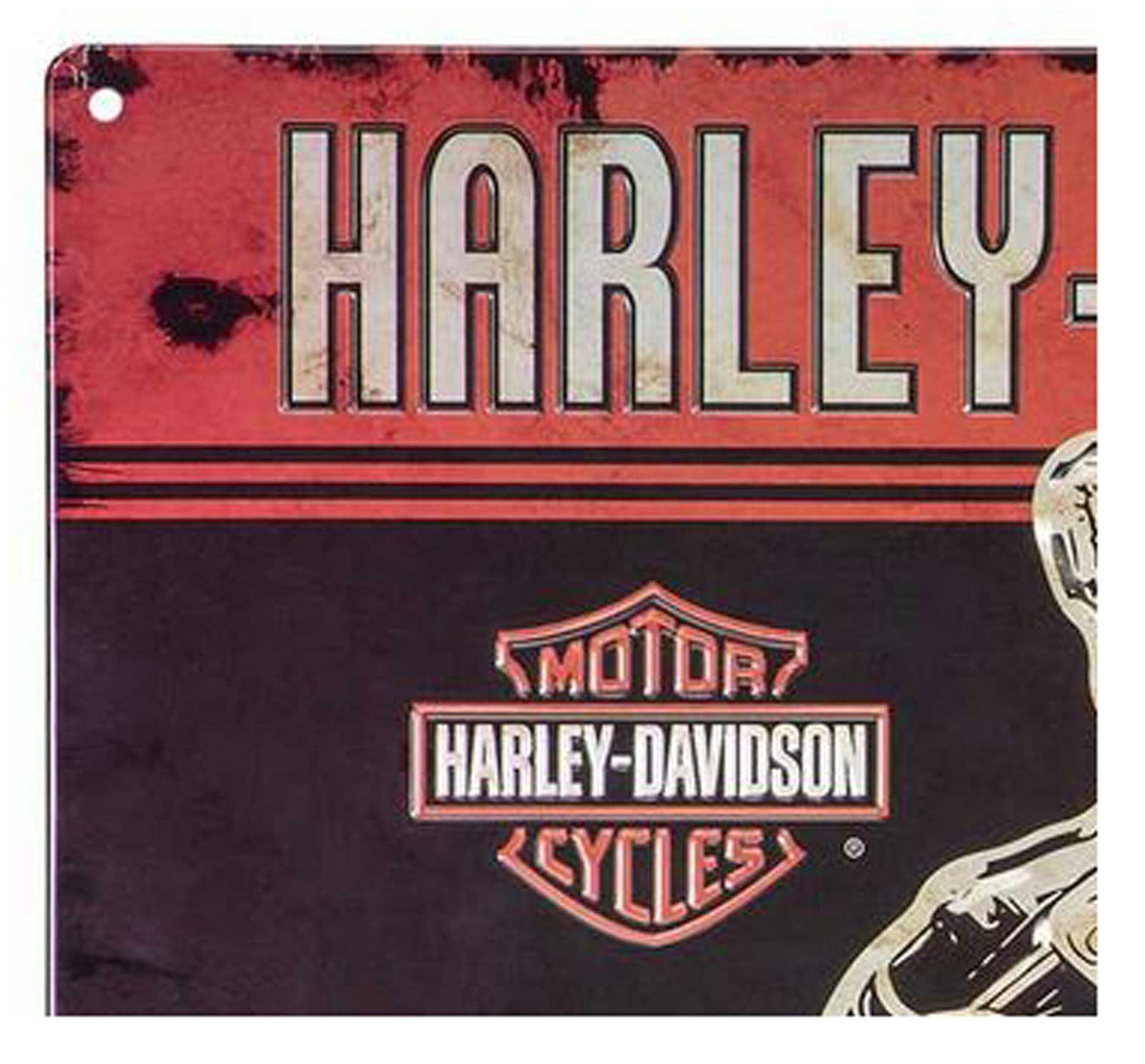 Harley-Davidson® Embossed Racers Motorcycle Tin Sign
