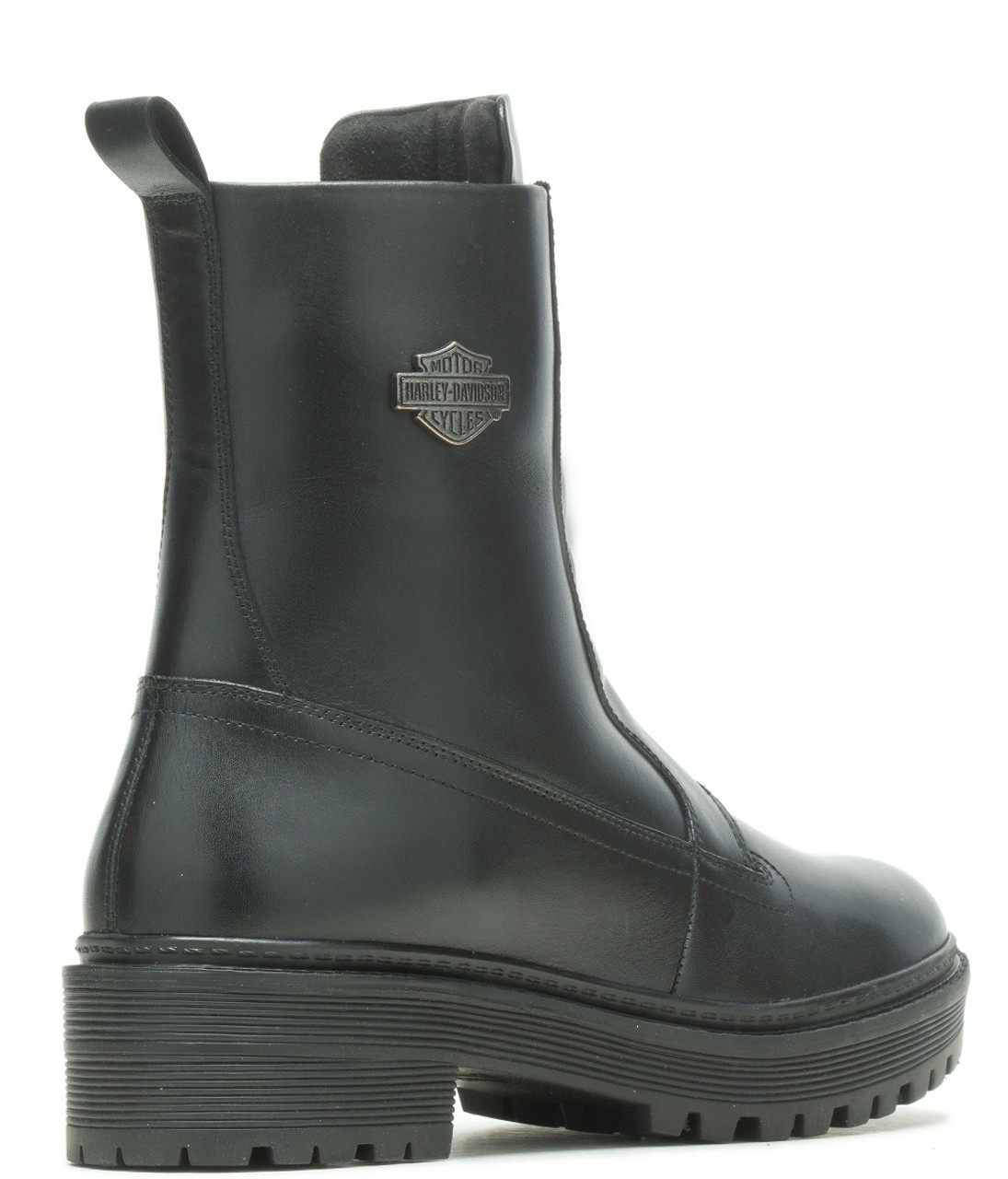 Harley-Davidson® Women’s Carney Front-Zip Black Leather Fashion Boots