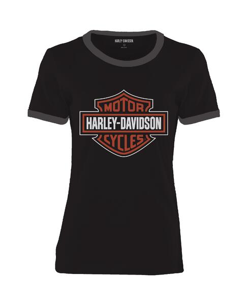 HARLEY DAVIDSON TEE-KNIT,BLACK